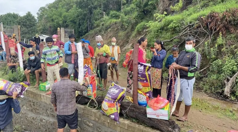 Nepal green Tara Foundation provides COVID -19 Relief Care Package in Nuwakot