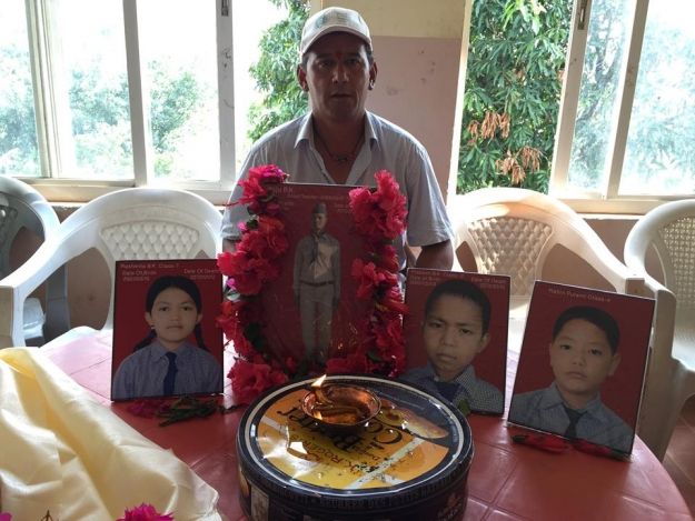 MEMORIAL SERVICE AT OUR SUNDARDEVI LOWER SECONDARY SCHOOL OF THE LOSS OF OUR TEACHER AND OUR 2 STUDENT ON THE 25 APRIL EARTHQUAKE – NUWAKOT